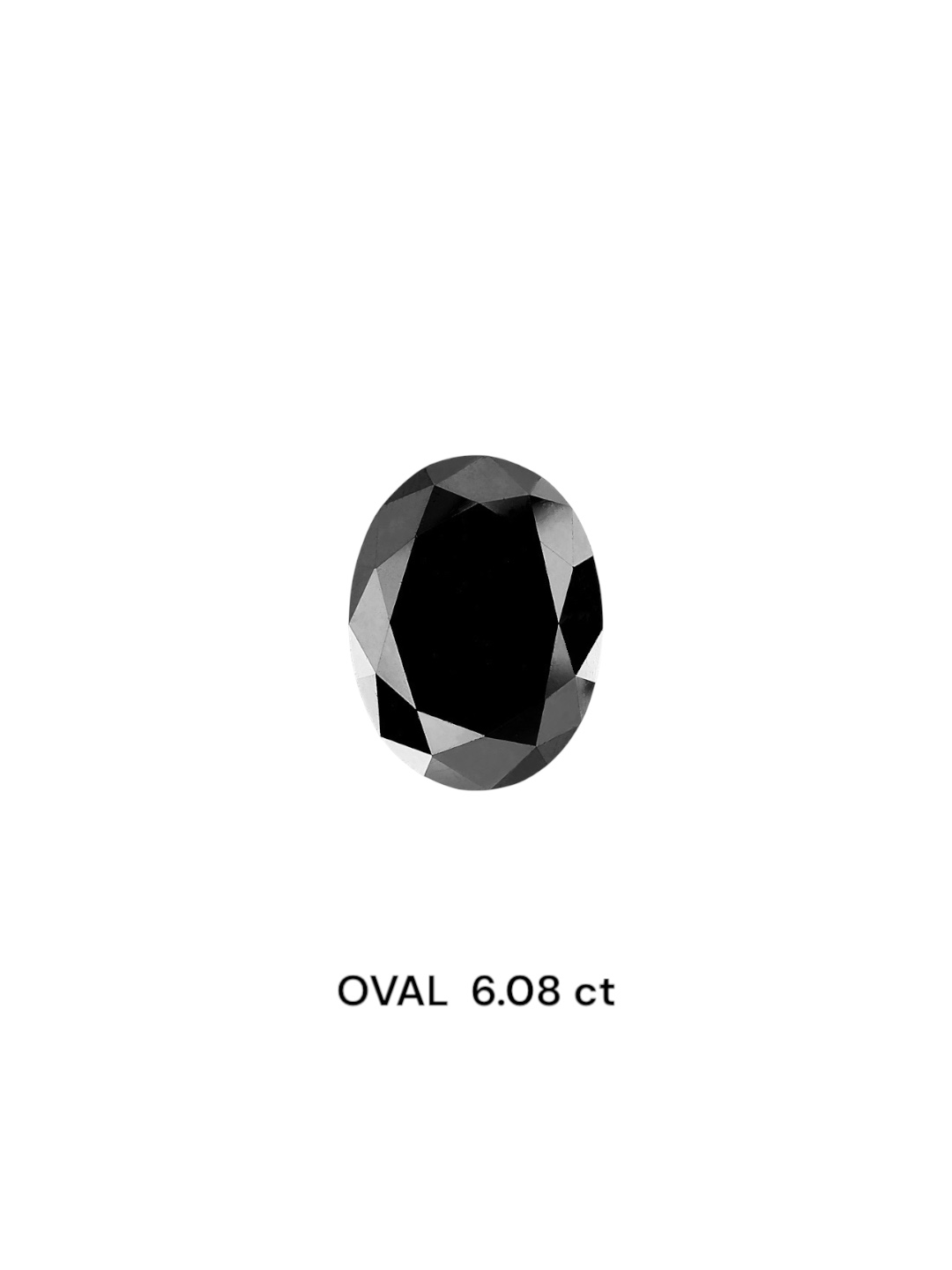 IGI 6.08 Carat Natural Fancy Black Oval Diamond SE-4136TTI