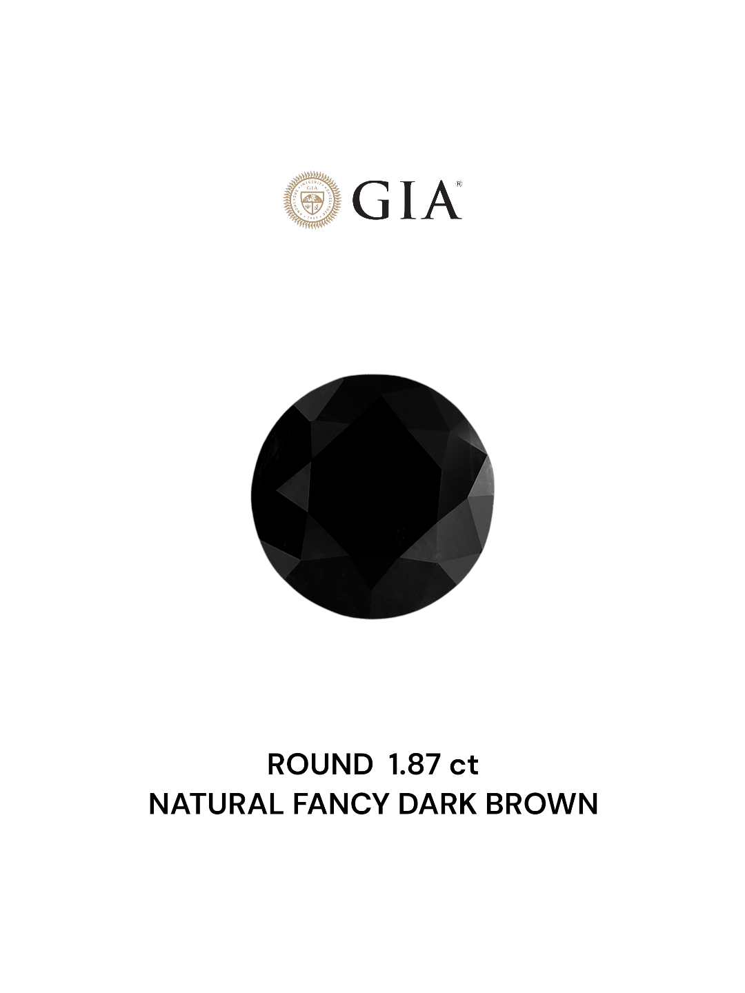 GIA 1.87 Carat Natural Fancy Brown Round Diamond SE-5541GN