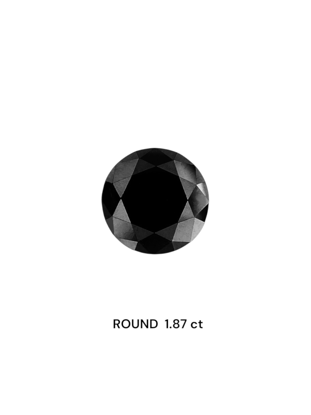 IGI 1.87 Carat Natural Fancy Black Round Diamond SE-5780TTI