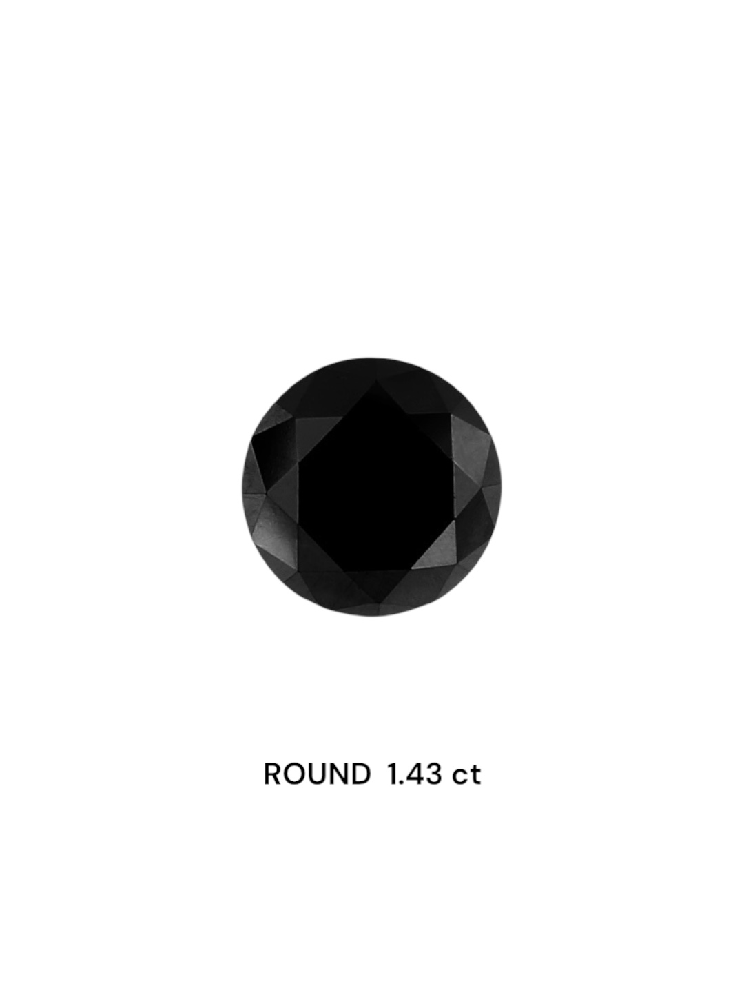 IGI 1.43 Carat Natural Fancy Black Round Diamond SE-5782TTI