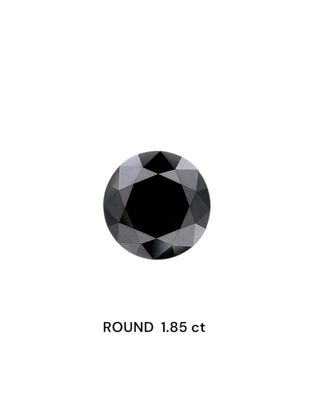 IGI 1.85 Carat Natural Fancy Black Round Diamond SE-5791TTI