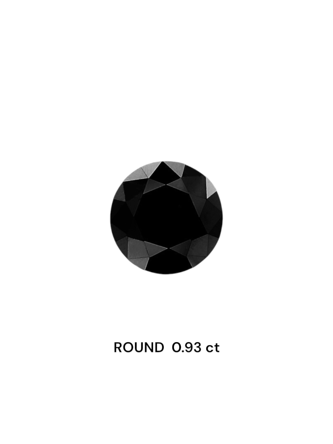 0.93 Carat Natural Fancy Black Round Diamond SE-5800