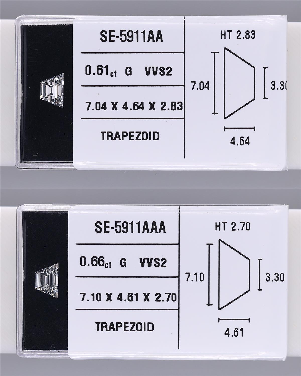 1.27 Carat Natural G VVS2 Trapezoid Diamond SE-5911AAAA