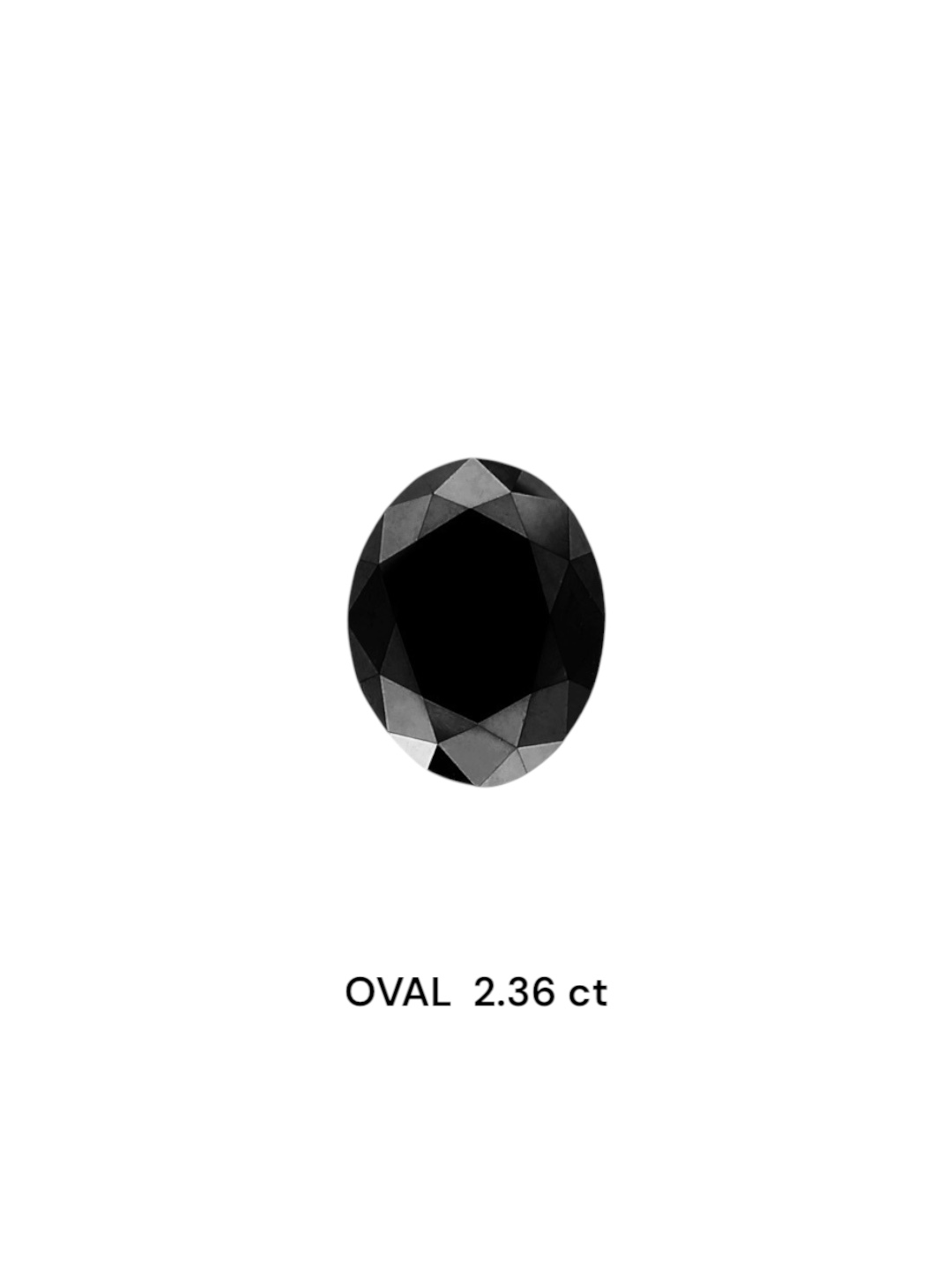 IGI 2.36 Carat Natural Fancy Black Oval Diamond SE-6013TTI