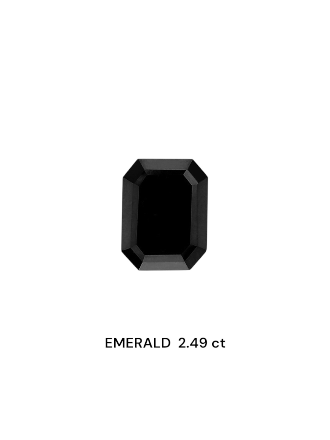 IGI 2.49 Carat Natural Fancy Black Emerald Diamond SE-6015TTI