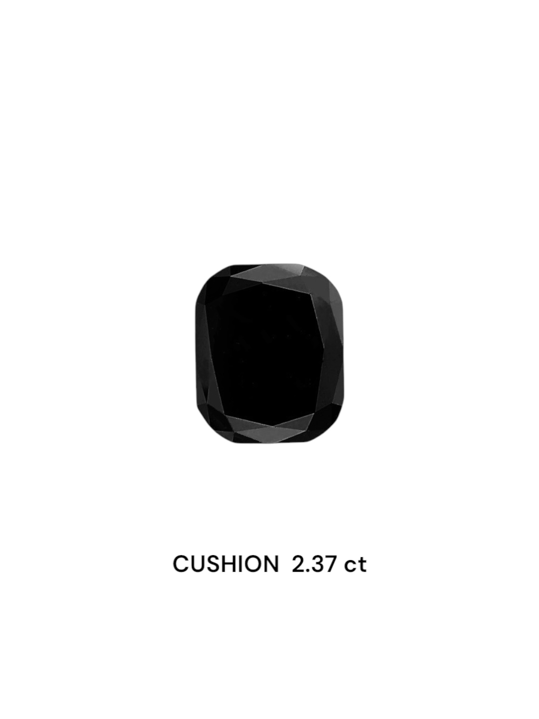 IGI 2.37 Carat Natural Fancy Black Cushion Diamond SE-6023TTI