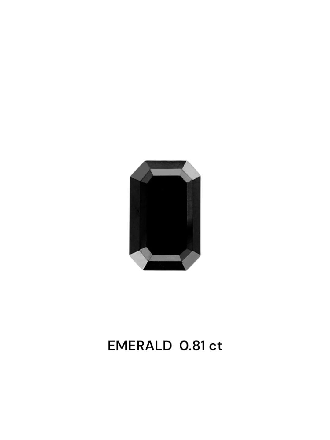 0.81 Carat Natural Fancy Black Emerald Diamond SE-6098TT