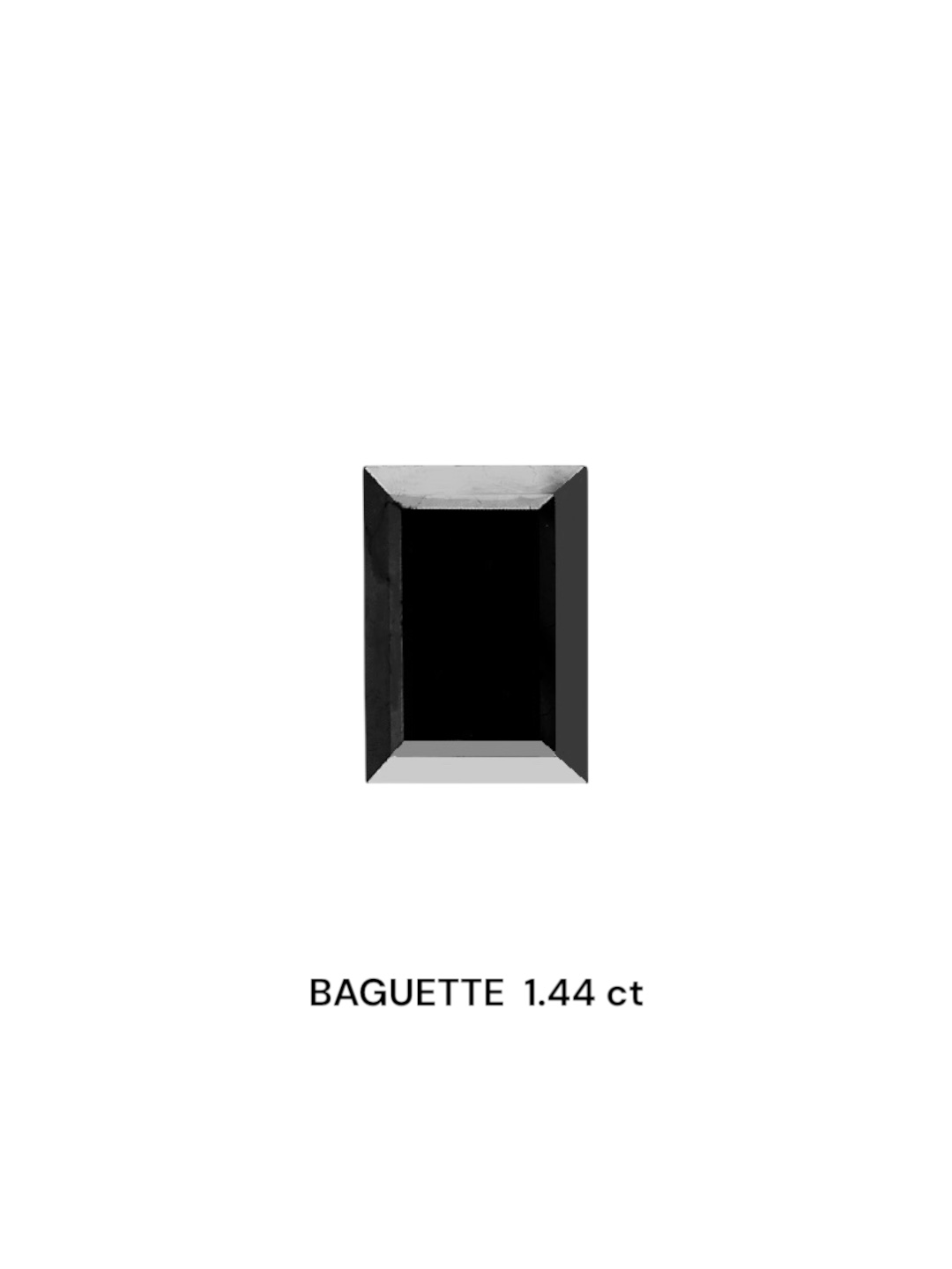 1.44 Carat Natural Fancy Black Baguette Diamond SE-6103TT