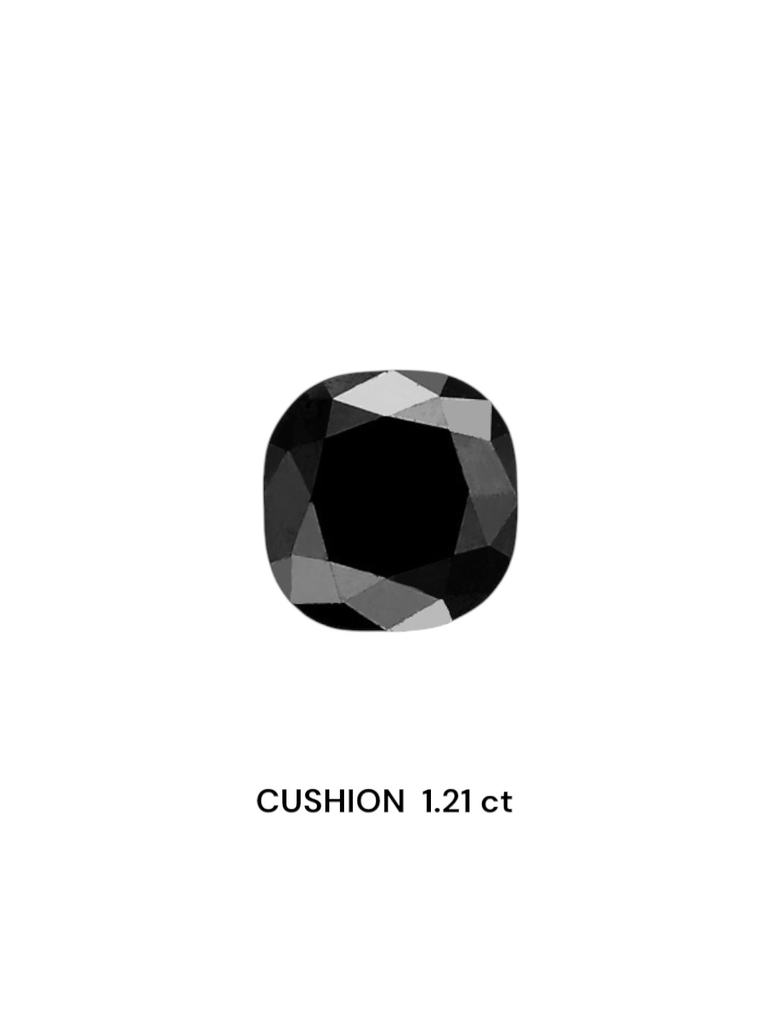 IGI 1.21 Carat Natural Fancy Black Cushion Diamond SE-6108TTI