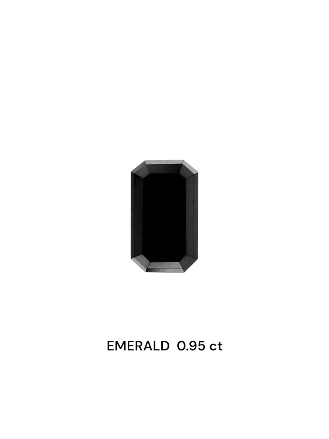 0.95 Carat Natural Fancy Black Emerald Diamond SE-6145