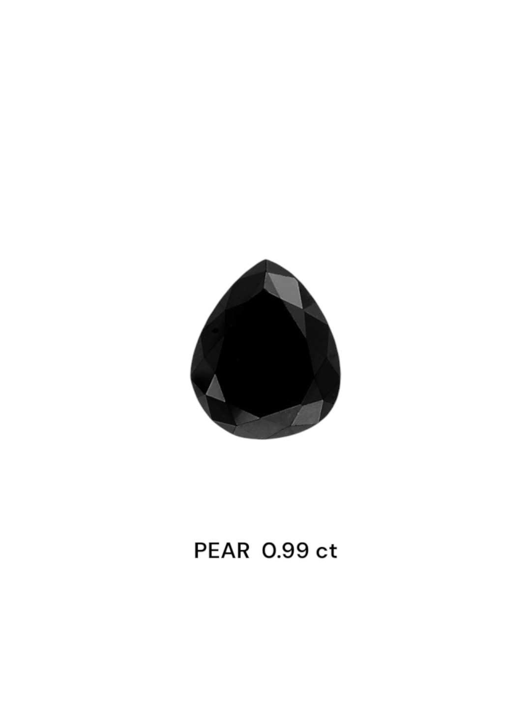 0.99 Carat Natural Fancy Black Pear Diamond SE-6150