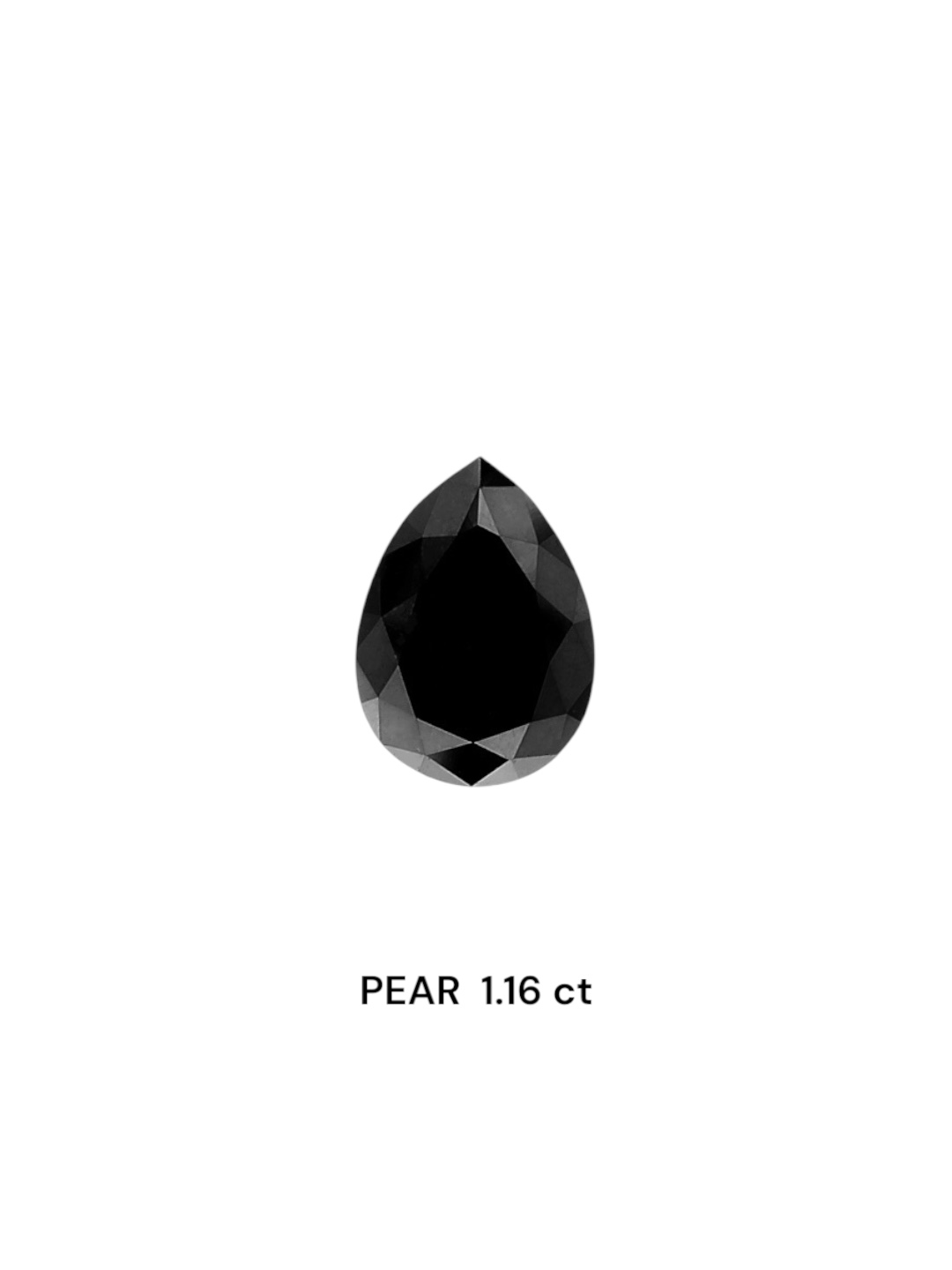 IGI 1.16 Carat Natural Fancy Black Pear Diamond SE-6171TTI