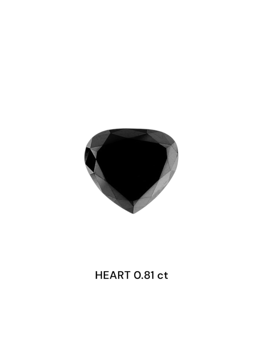 0.81 Carat Natural Fancy Black Heart Diamond SE-6172