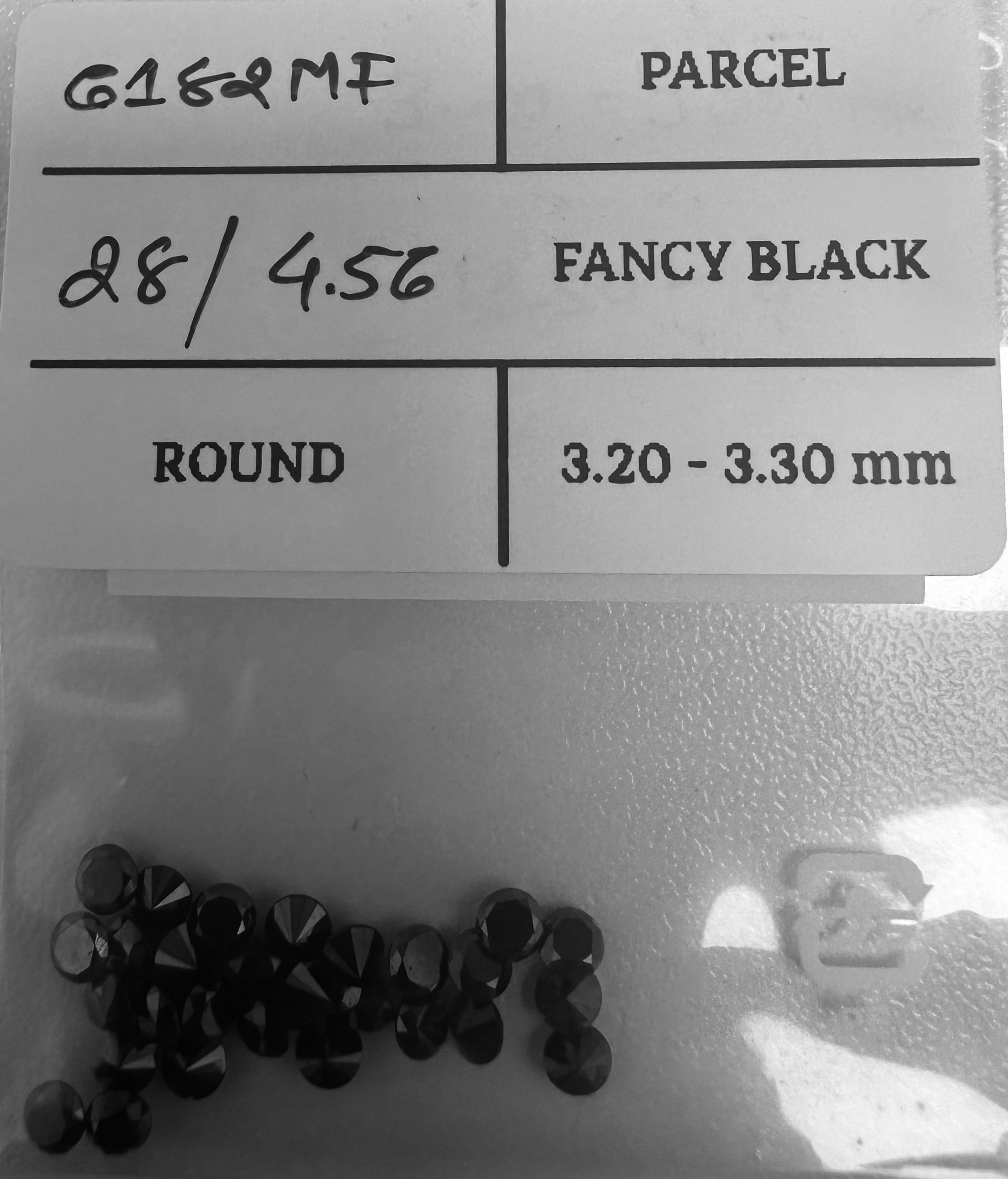 4.56 Carat Natural Fancy Black Round Diamond SE-6182MF