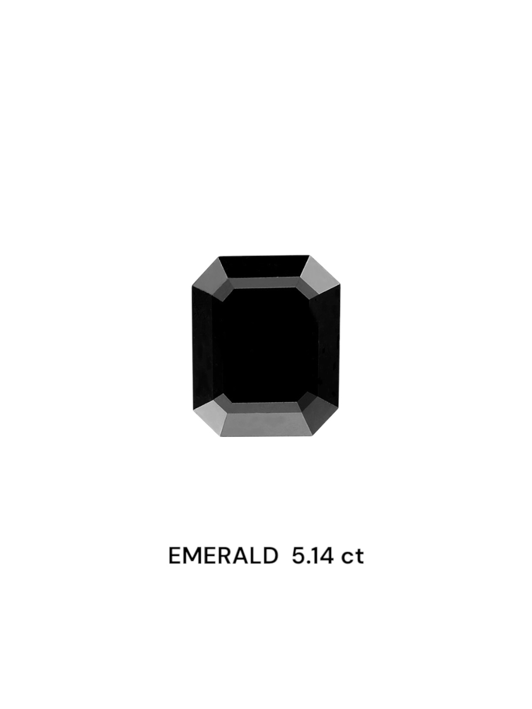IGI 5.14 Carat Natural Fancy Black Emerald Diamond SE-6192TTI
