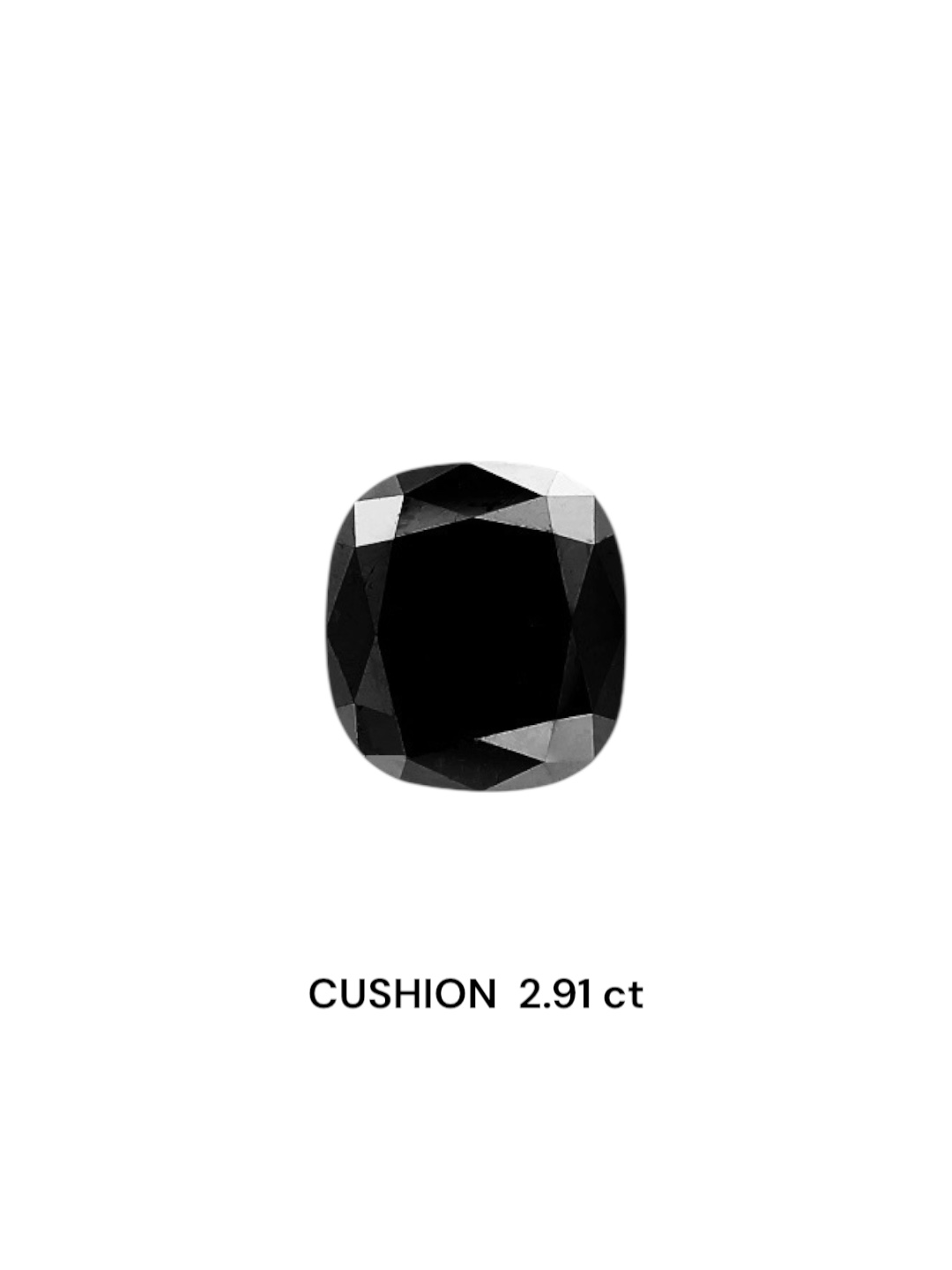 IGI 2.91 Carat Natural Fancy Black Cushion Diamond SE-6215TTI