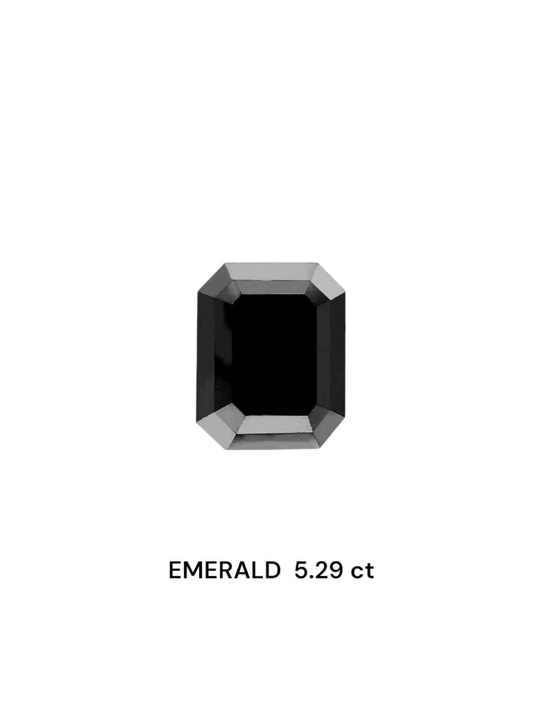 IGI 5.29 Carat Natural Fancy Black Emerald Diamond SE-6217TTI