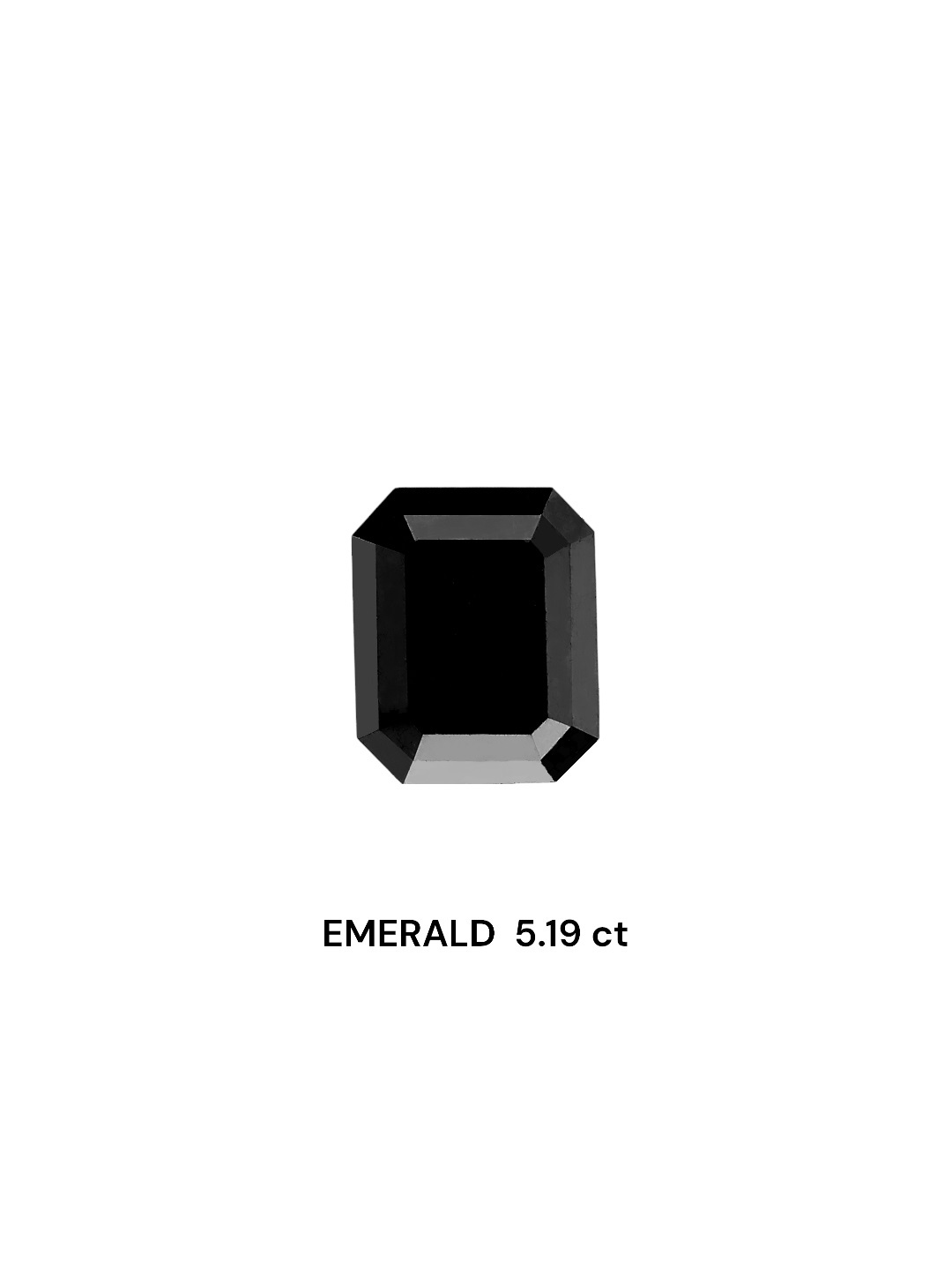 IGI 5.19 Carat Natural Fancy Black Emerald Diamond SE-6362TTI