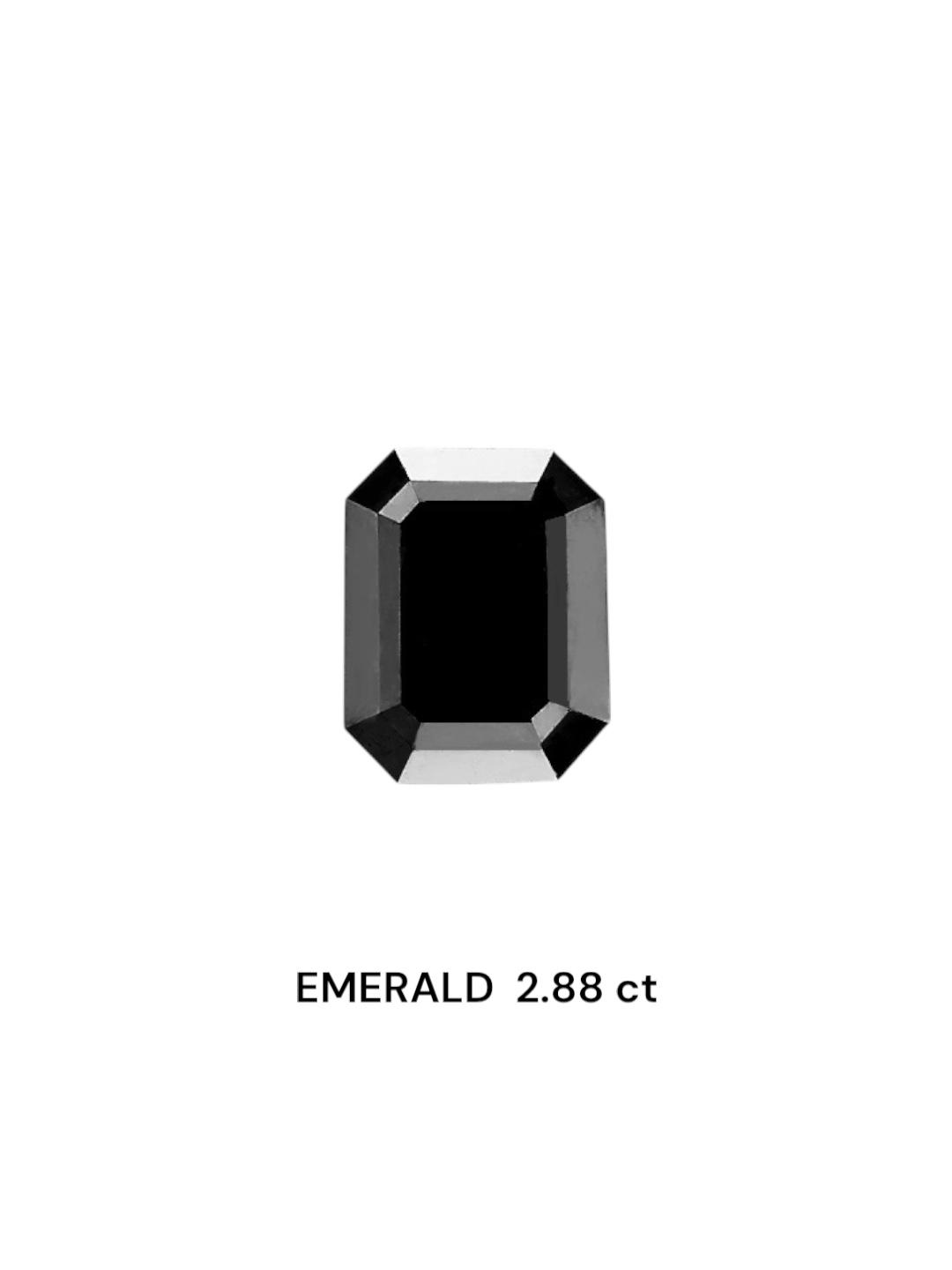 IGI 2.88 Carat Natural Fancy Black Emerald Diamond SE-6367TTI