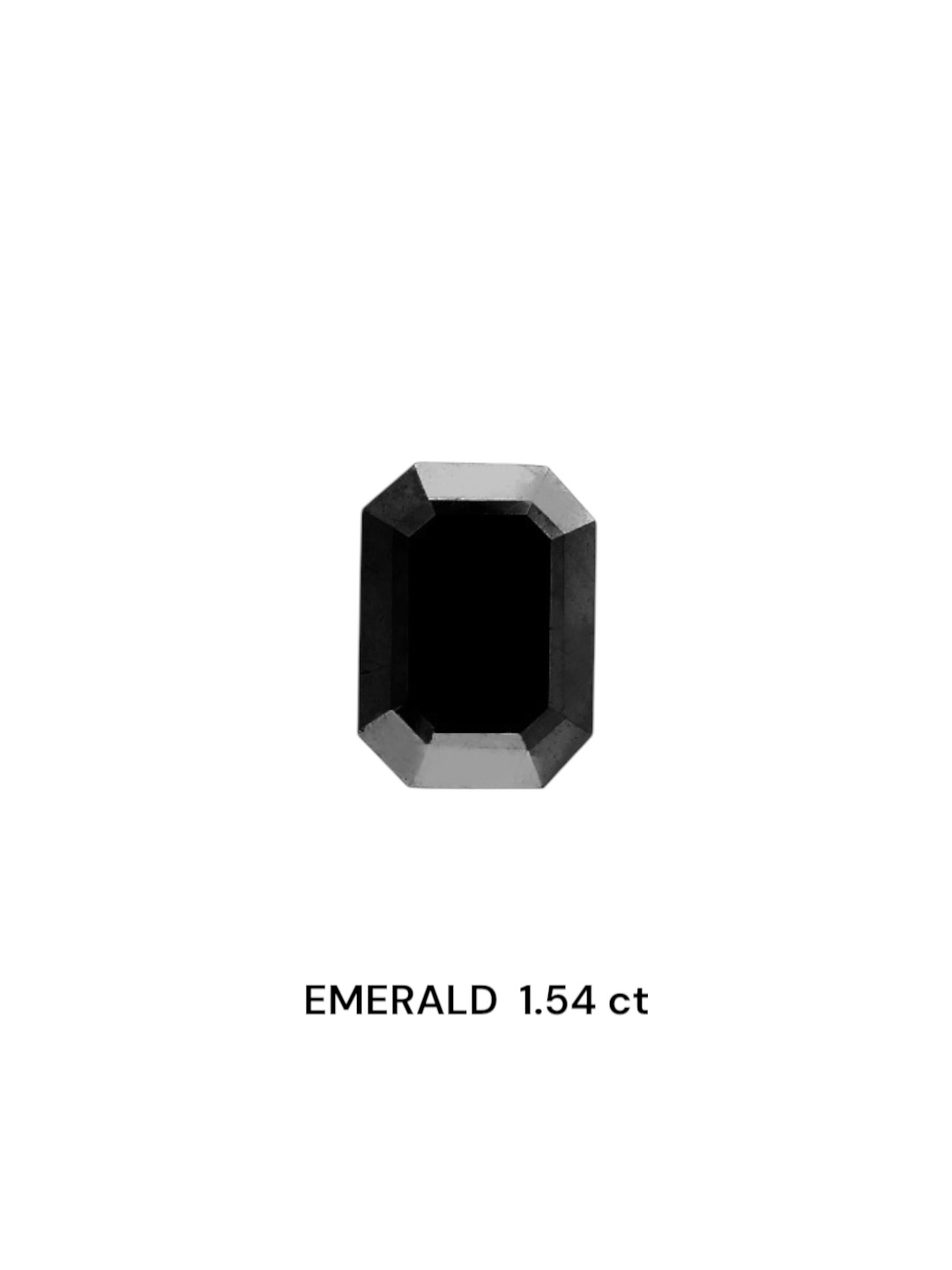 IGI 1.54 Carat Natural Fancy Black Emerald Diamond SE-6372TTI