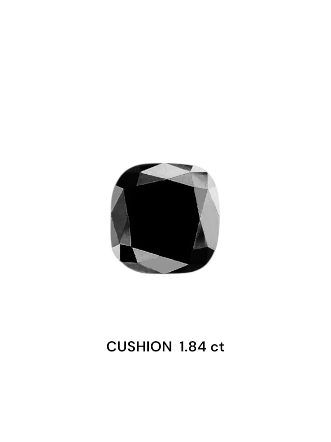 IGI 1.84 Carat Natural Fancy Black Cushion Diamond SE-6441TTI