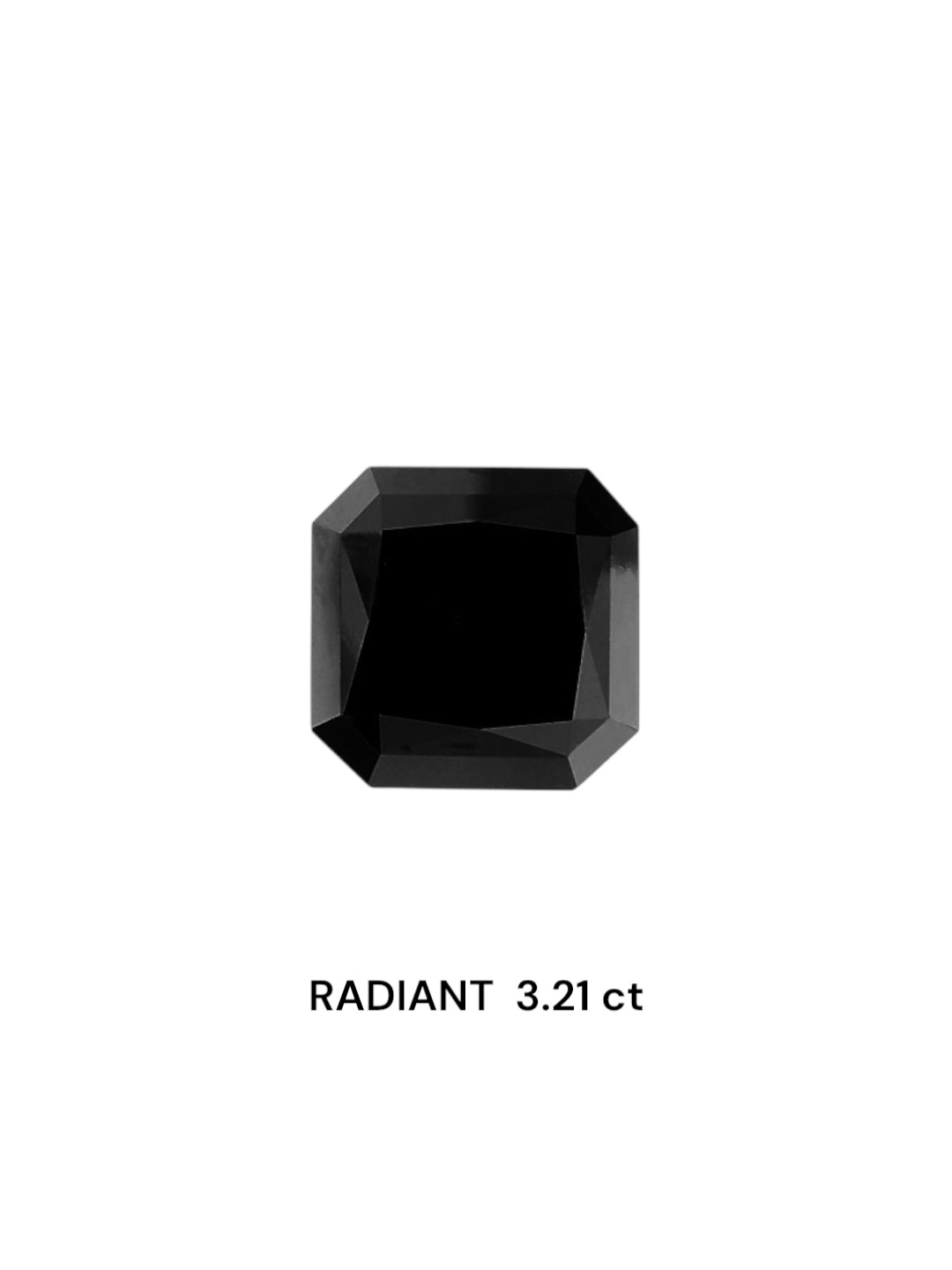 IGI 3.21 Carat Natural Fancy Black Radiant Diamond SE-6442TTI