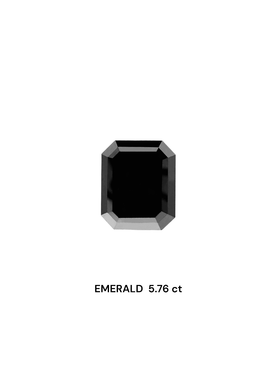 IGI 5.76 Carat Natural Fancy Black Emerald Diamond SE-6455TTI