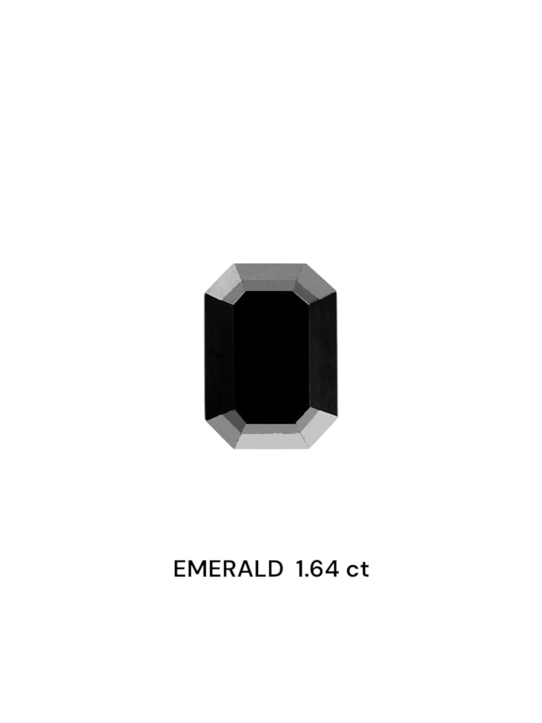 IGI 1.64 Carat Natural Fancy Black Emerald Diamond SE-6477TTI