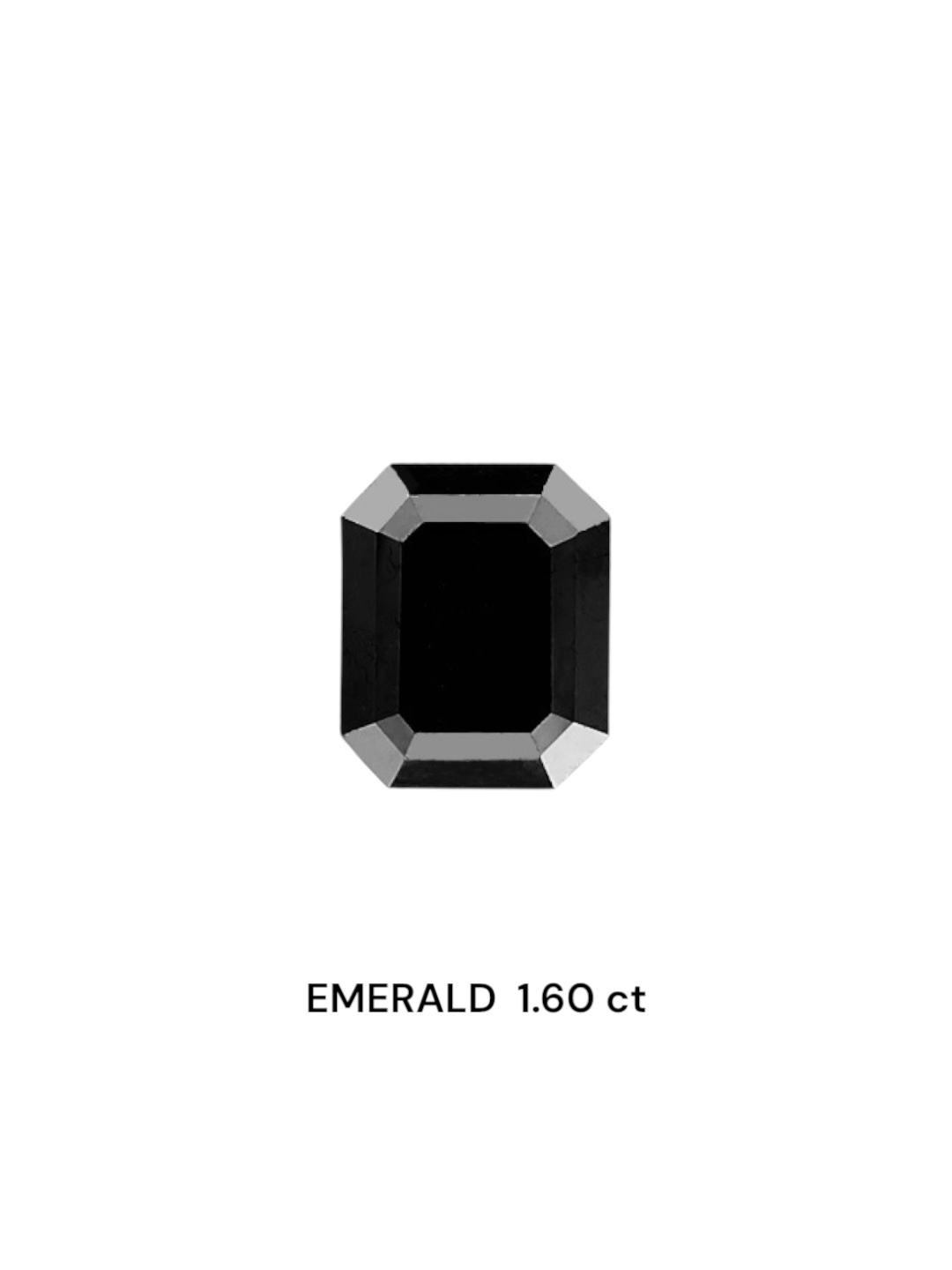 IGI 1.60 Carat Natural Fancy Black Emerald Diamond SE-6478TTI