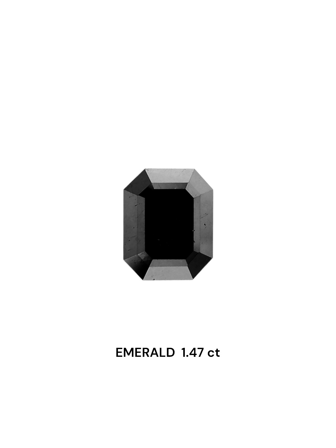 IGI 1.47 Carat Natural Fancy Black Emerald Diamond SE-6555TTI