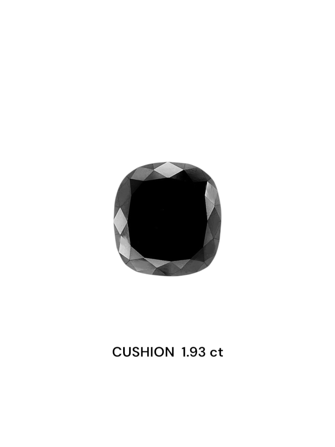 IGI 1.93 Carat Natural Fancy Black Cushion Diamond SE-6728TTI