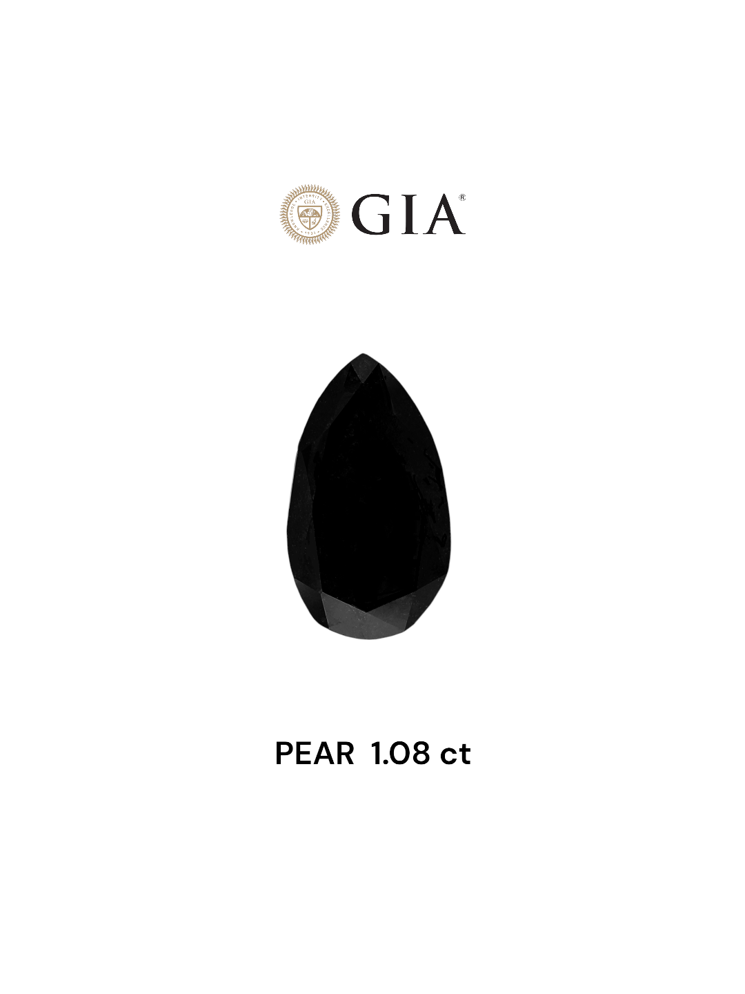 GIA 1.08 Carat Natural Fancy Gray Pear Diamond SE-6779GN