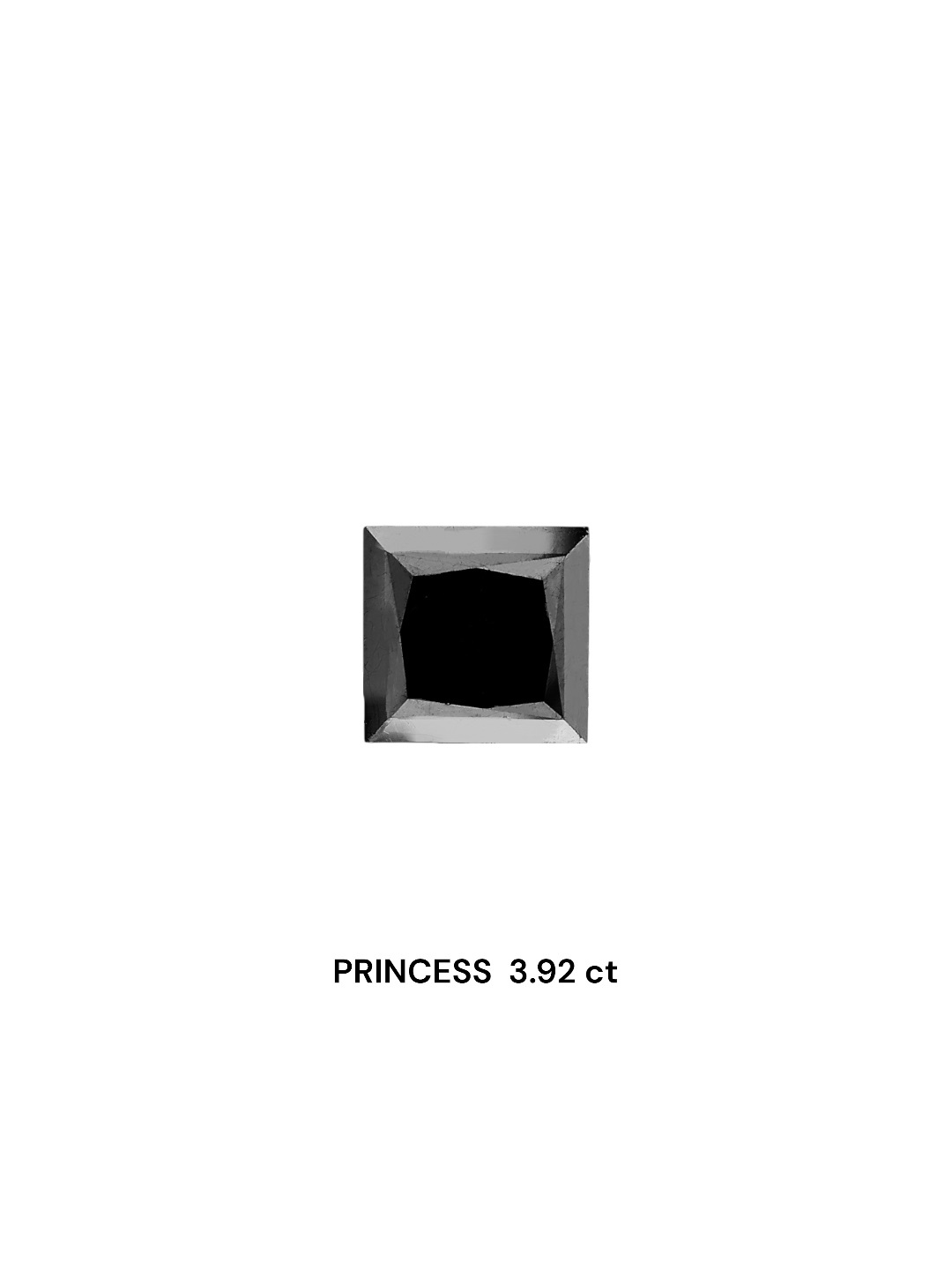 IGI 3.90 Carat Natural Fancy Black Princess Diamond SE-6793TTI