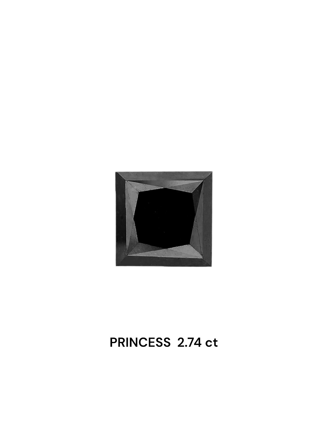 IGI 2.74 Carat Natural Fancy Black Princess Diamond SE-6803TTI