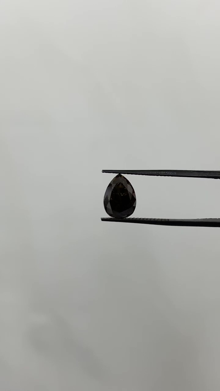 GIA 3.03 Carat Natural Fancy Brown Pear Diamond SE-6810GN