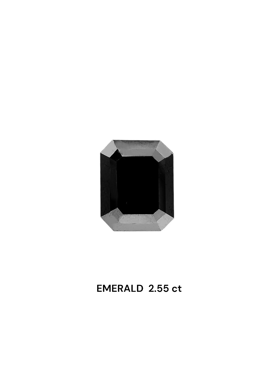 IGI 2.55 Carat Natural Fancy Black Emerald Diamond SE-6840TTI