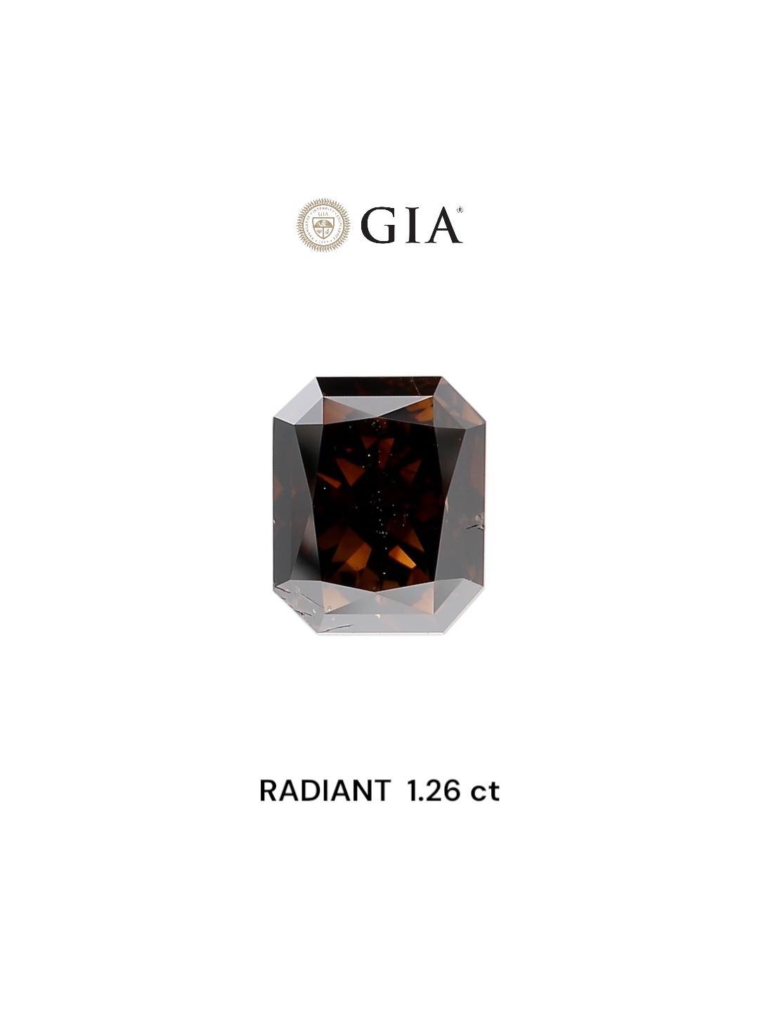 GIA 1.26 Carat Natural Fancy Brown Radiant Diamond SE-6900GN