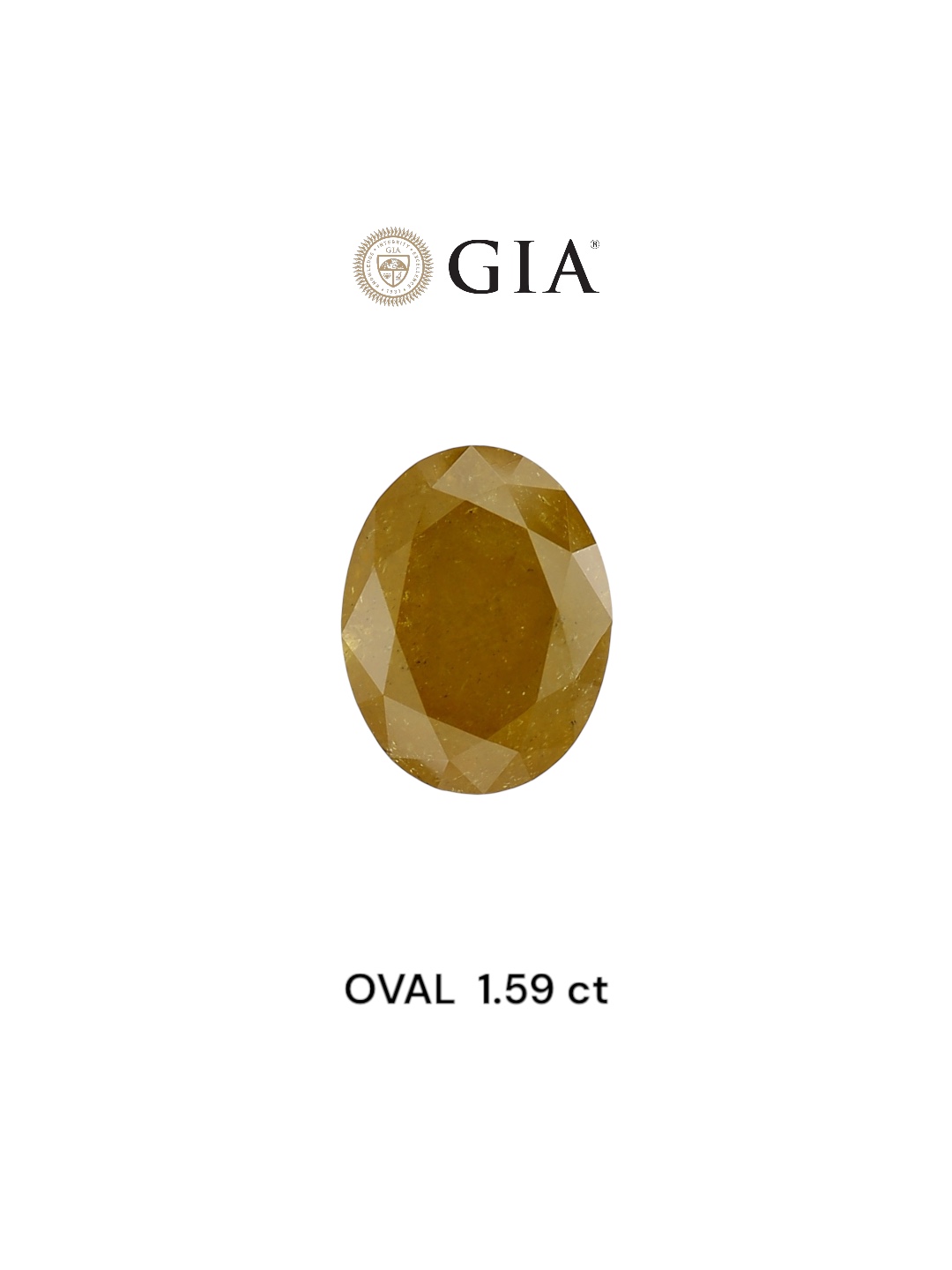 GIA 1.59 Carat Natural Fancy Yellow Oval Diamond SE-6903GN