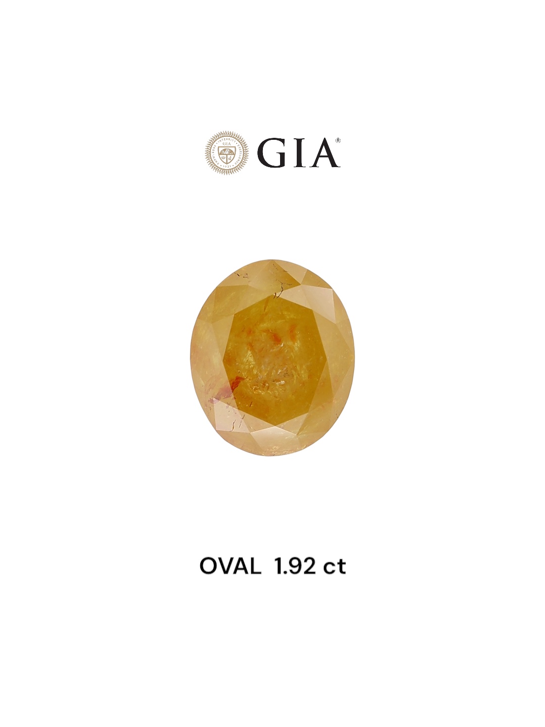 GIA 1.92 Carat Natural Fancy Yellow Oval Diamond SE-6907GN