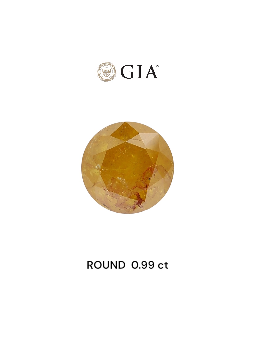 GIA 0.99 Carat Natural Fancy Yellow Round Diamond SE-6926GN