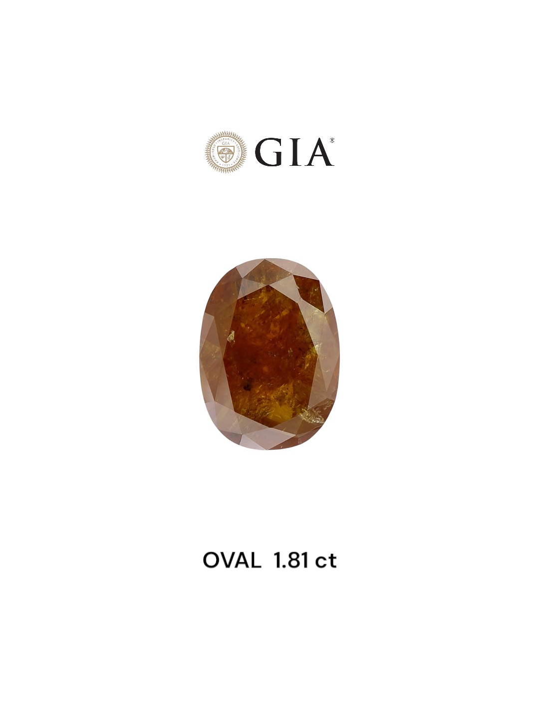 GIA 1.81 Carat Natural Fancy Orange Oval Diamond SE-6933GN