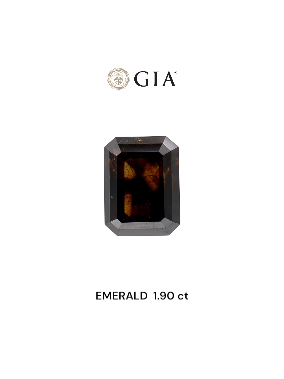 GIA 1.90 Carat Natural Fancy Brown Emerald Diamond SE-6935GN