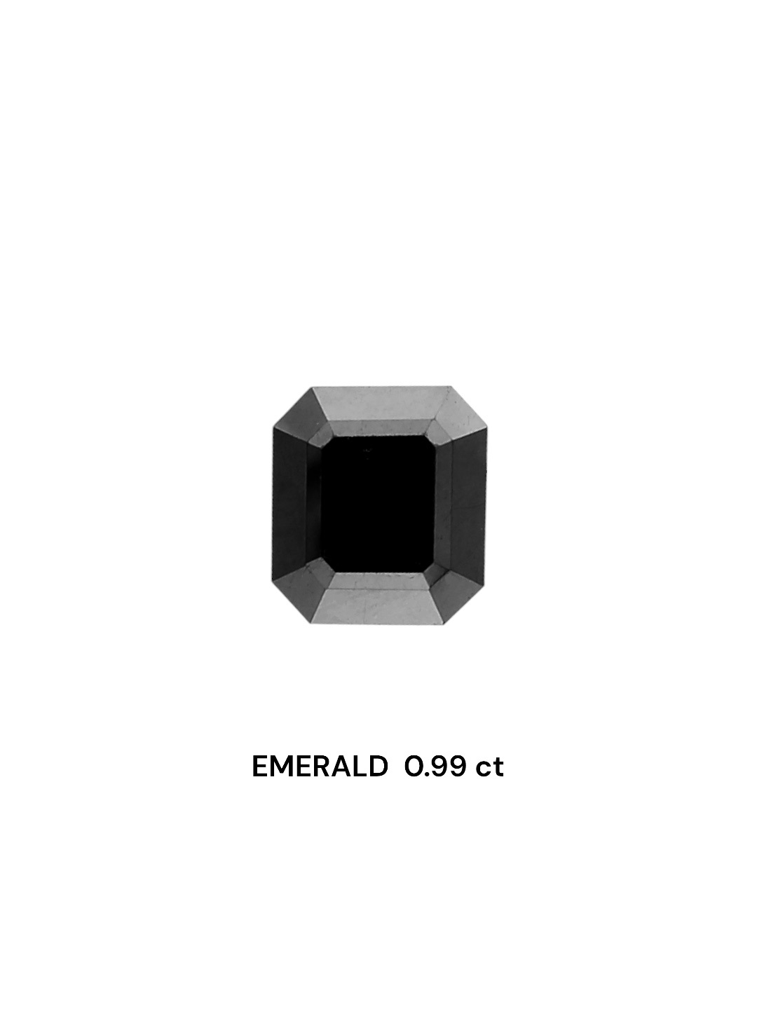 0.99 Carat Natural Fancy Black Emerald Diamond SE-7025T