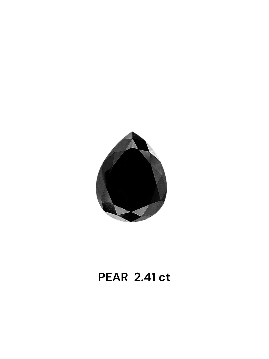 IGI 2.41 Carat Natural Fancy Black Pear Diamond SE-7048TTI