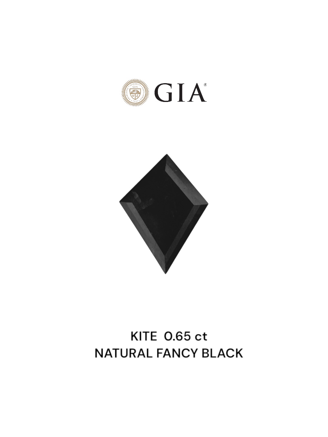 GIA 0.65 Carat Natural Fancy Black Kite Diamond SE-7101GN