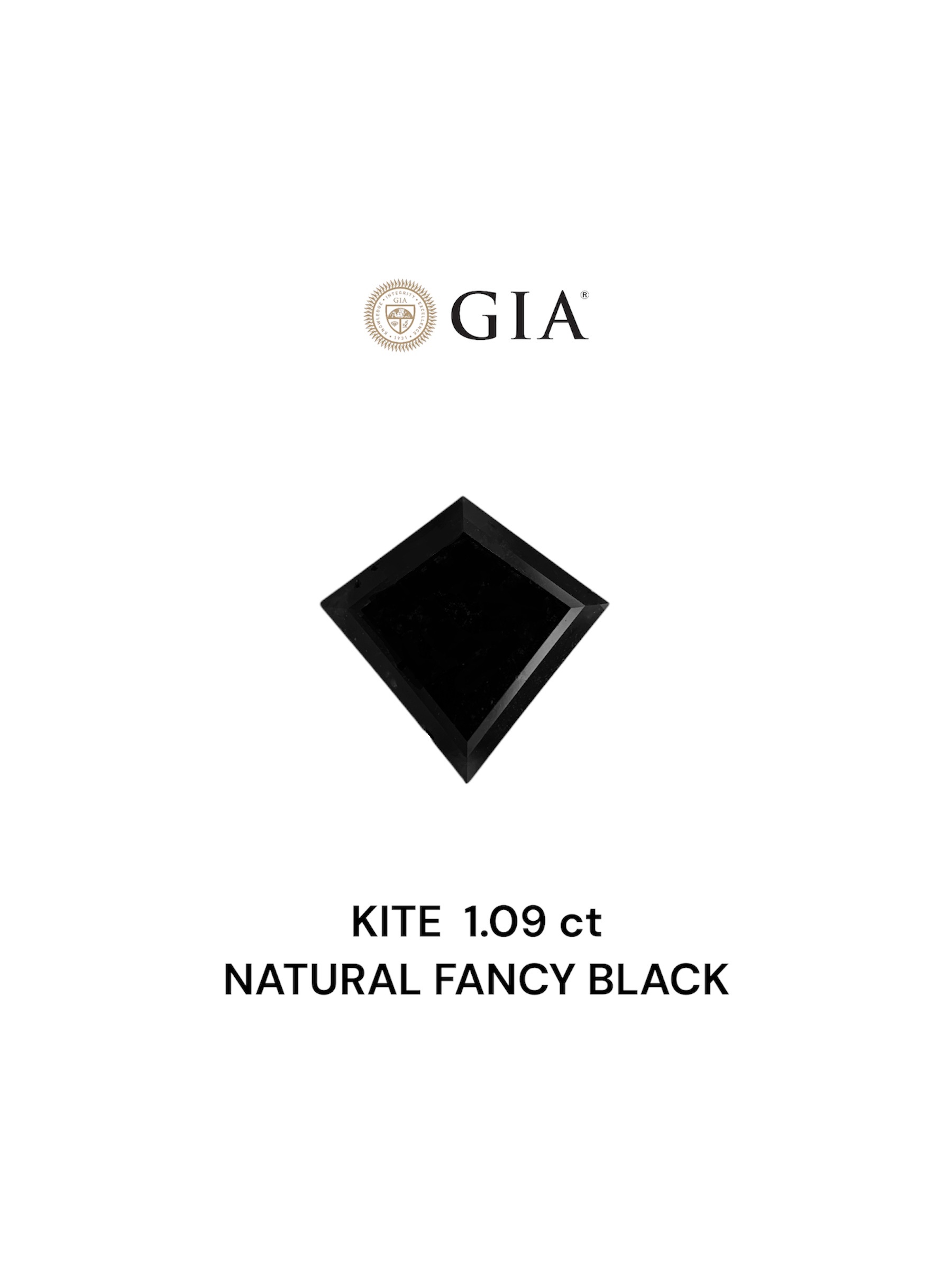 GIA 1.09 Carat Natural Fancy Black Kite Diamond SE-7145GN