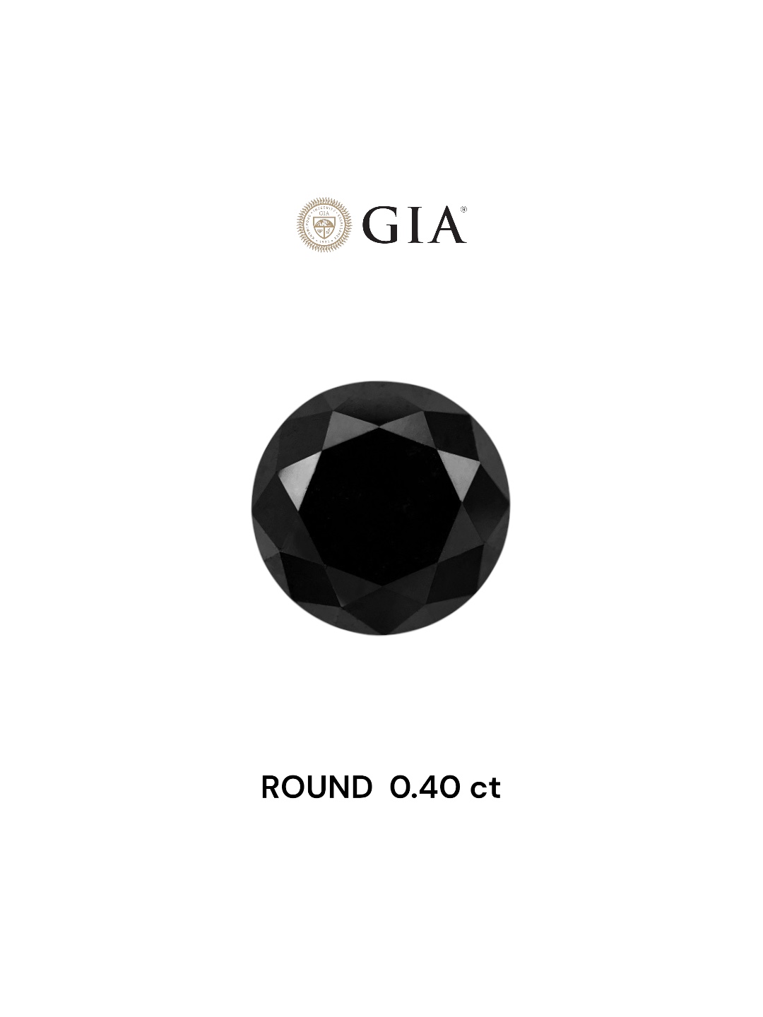 GIA 0.40 Carat Natural Fancy Black Round Diamond SE-7170GN