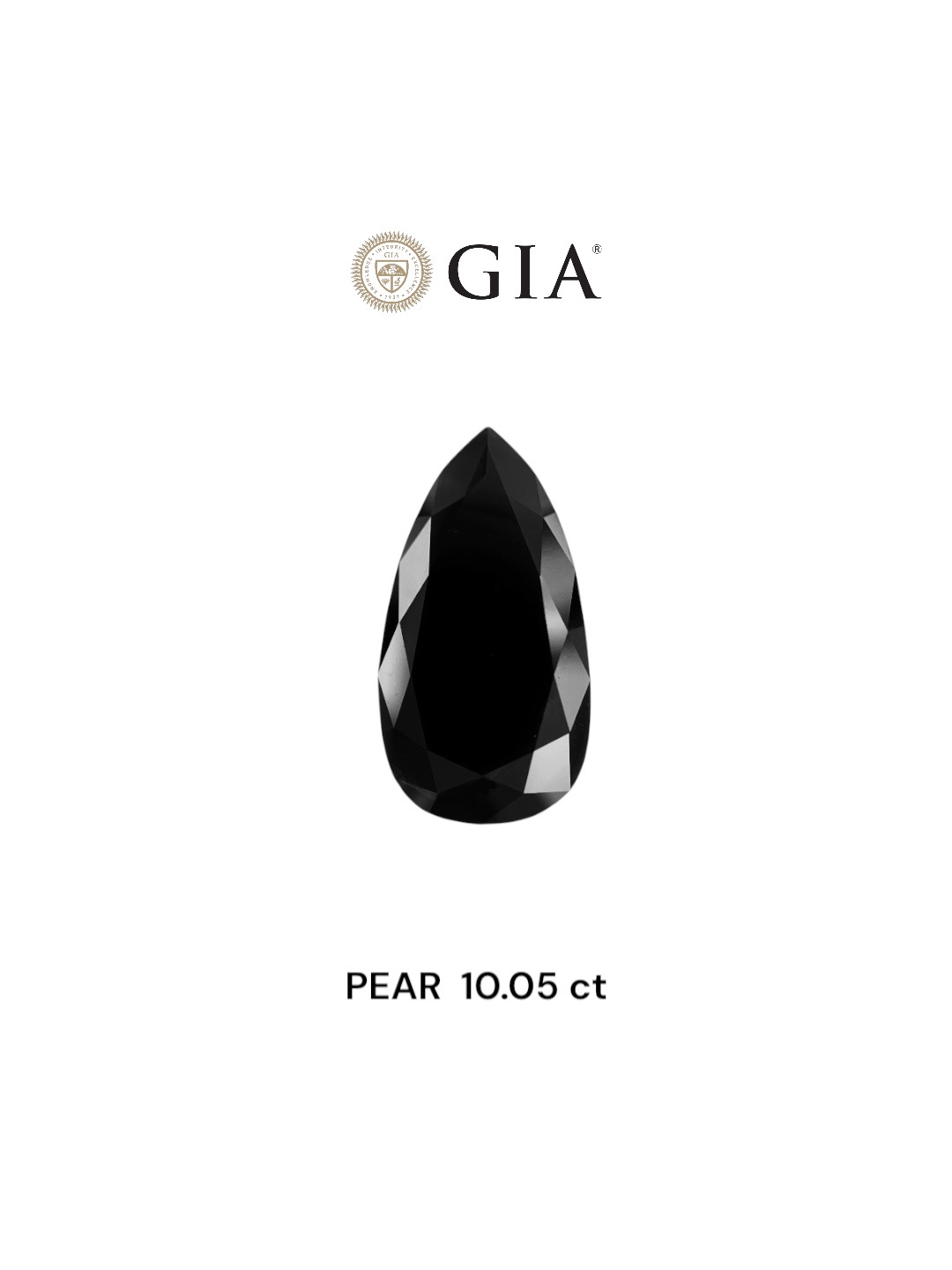 GIA 10.05 Carat Natural Fancy Black Pear Diamond SE-7199INGT