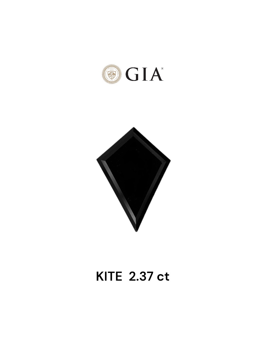 GIA 2.37 Carat Natural Fancy Black Kite Diamond SE-7275GNA
