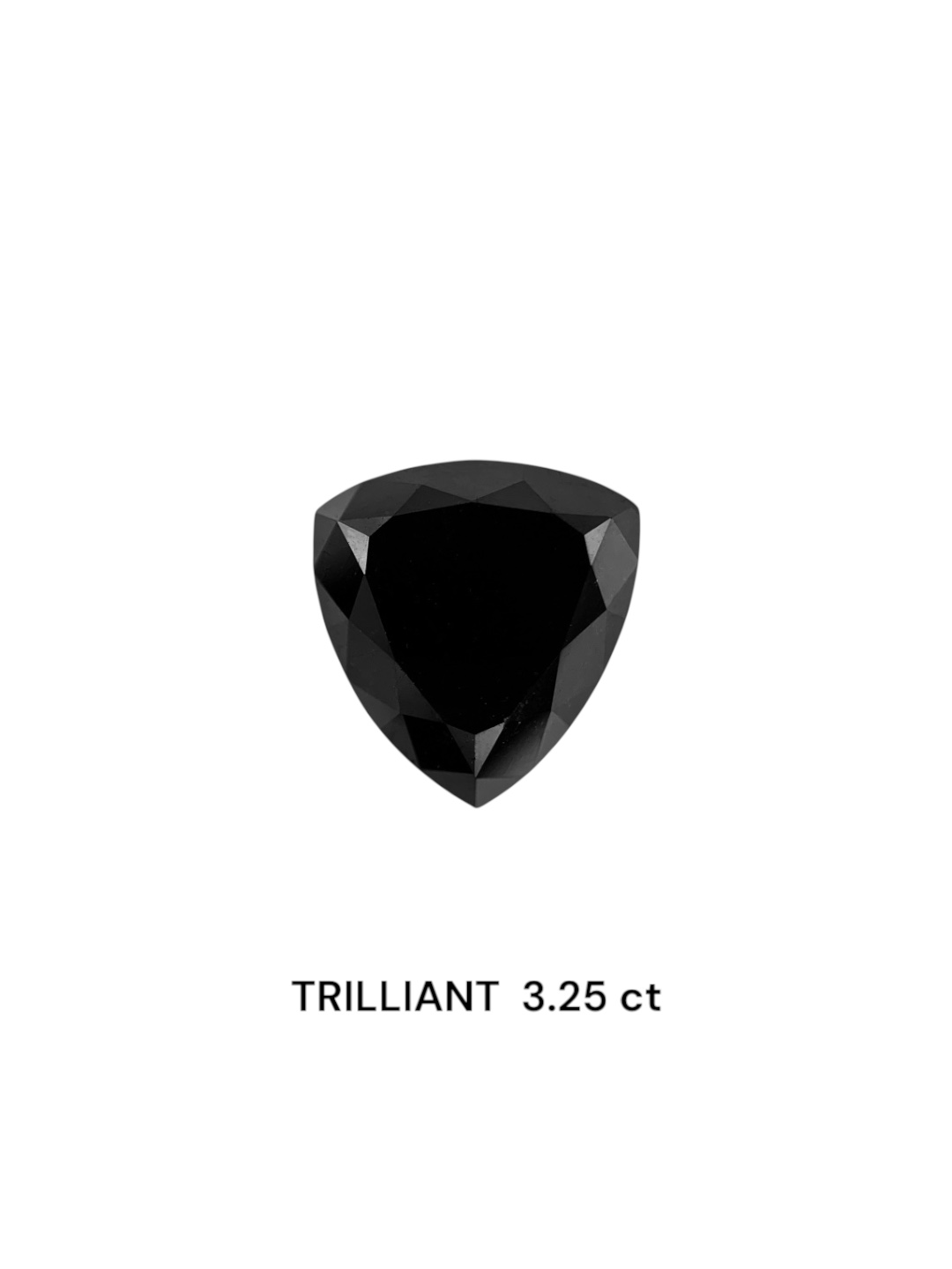 IGI 3.25 Carat Natural Fancy Black Trilliant Diamond SE-7364TTI